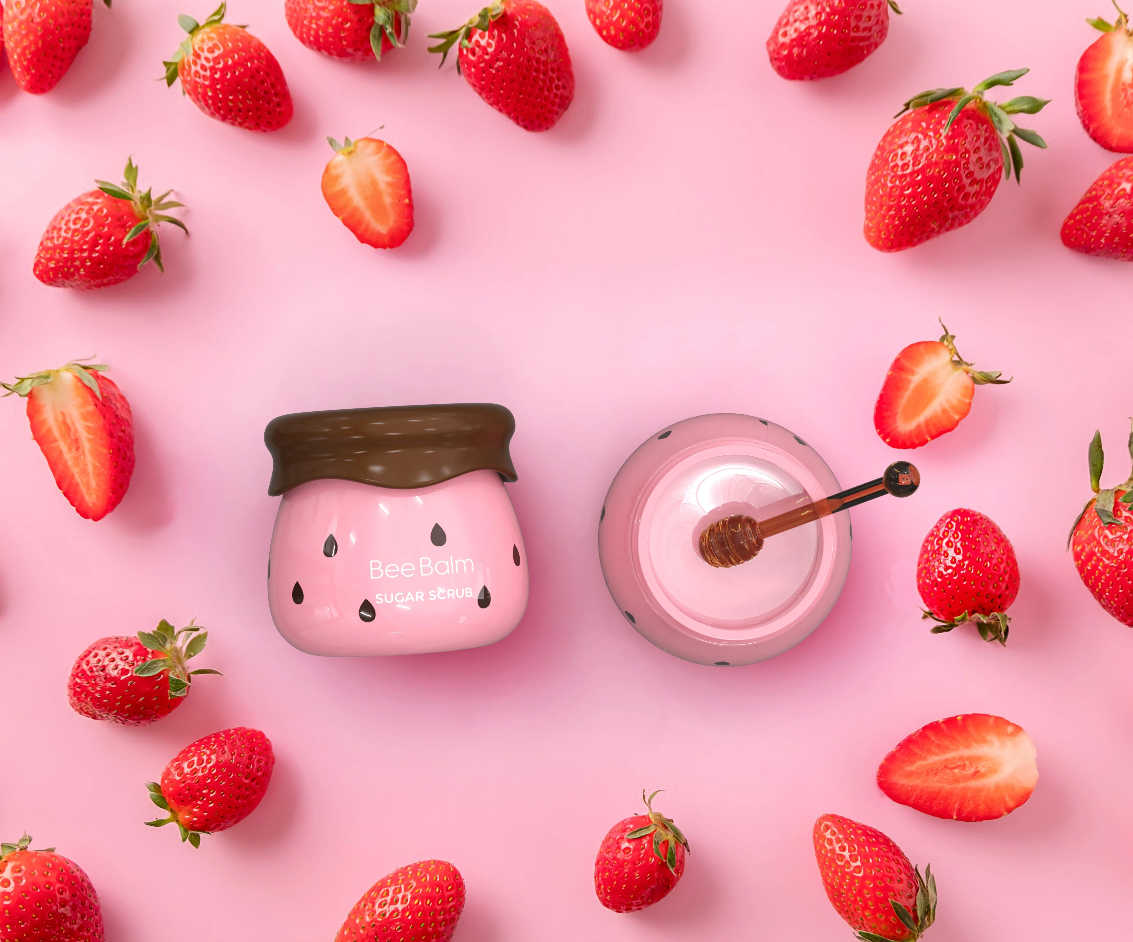 Strawberry Lip Mask + Sugar Scrub Set - Image 4